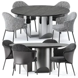 Angie chair wedge table by minotti